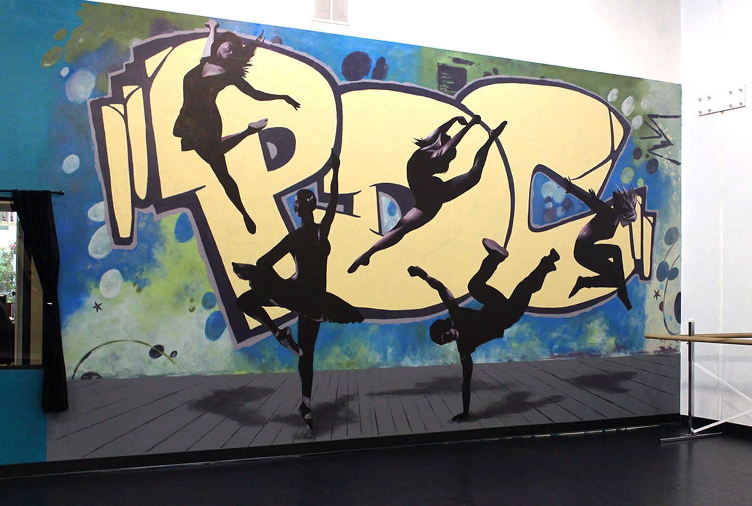 Prestige Dance Studio | Mural, Hand Painted Artwork, Wall Murals Painted Pertaining To Dancing Wall Art (View 7 of 15)
