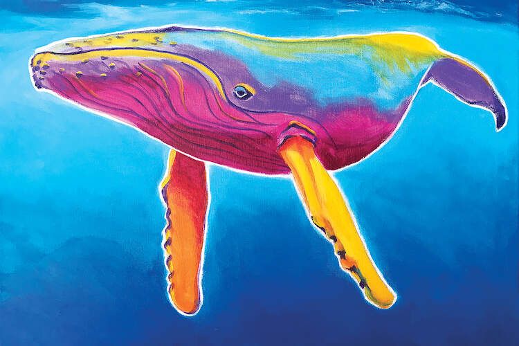 Rainbow Humpback Whale Canvas Artworkdawgart In 2020 | Whale Canvas With Regard To Humpback Whale Wall Art (View 14 of 15)