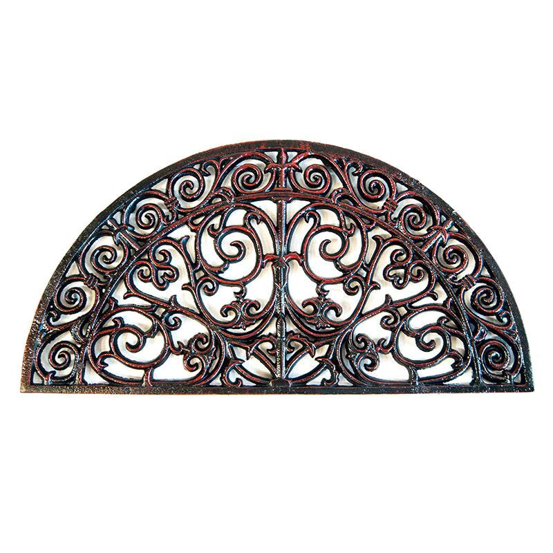 Reilly Cast Iron Outdoor Semi Round Wall Decor In Brass Iron Wall Art (View 15 of 15)
