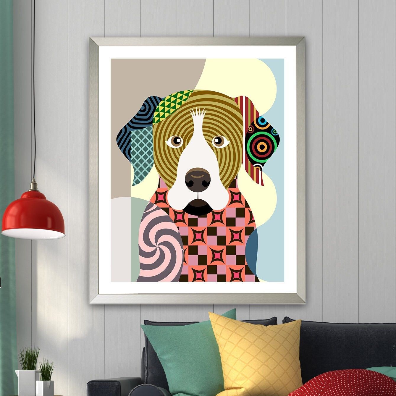Rottweiler Wall Art Decor Gift, Rottie Dog Print With Regard To Dog Wall Art (View 11 of 15)