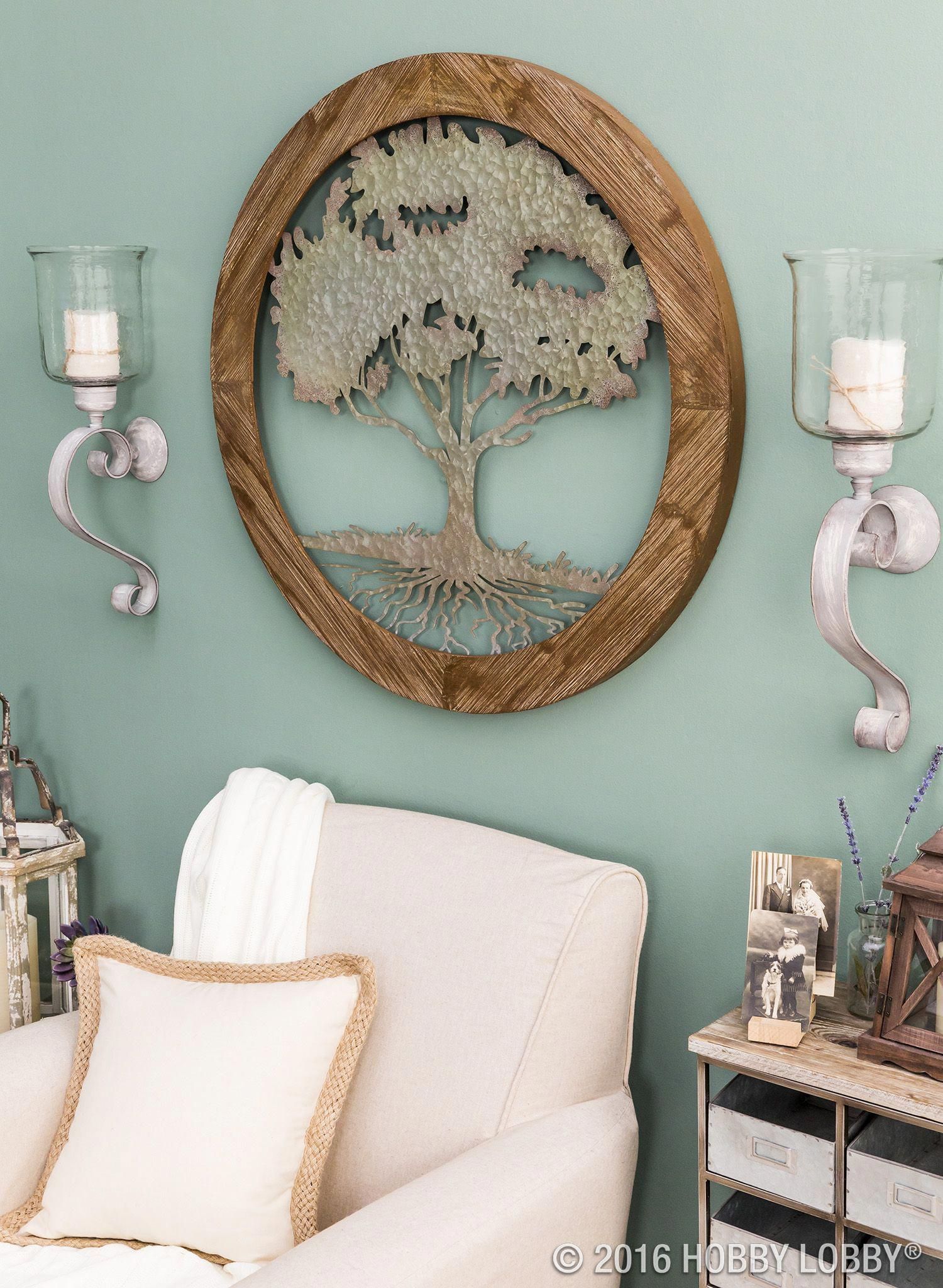 Round Tree Metal Wall Decor | Hobby Lobby | 1120393 | Metal Tree Wall Within Round Metal Wall Art (View 4 of 15)