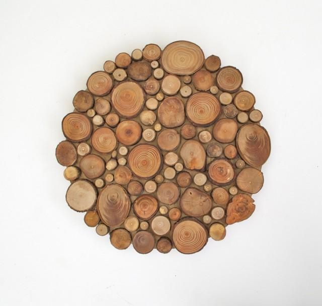 Rustic Circular Wood Tree Slice Centerpiece Decorative Wall Art Wooden Regarding Branches Wood Wall Art (View 15 of 15)