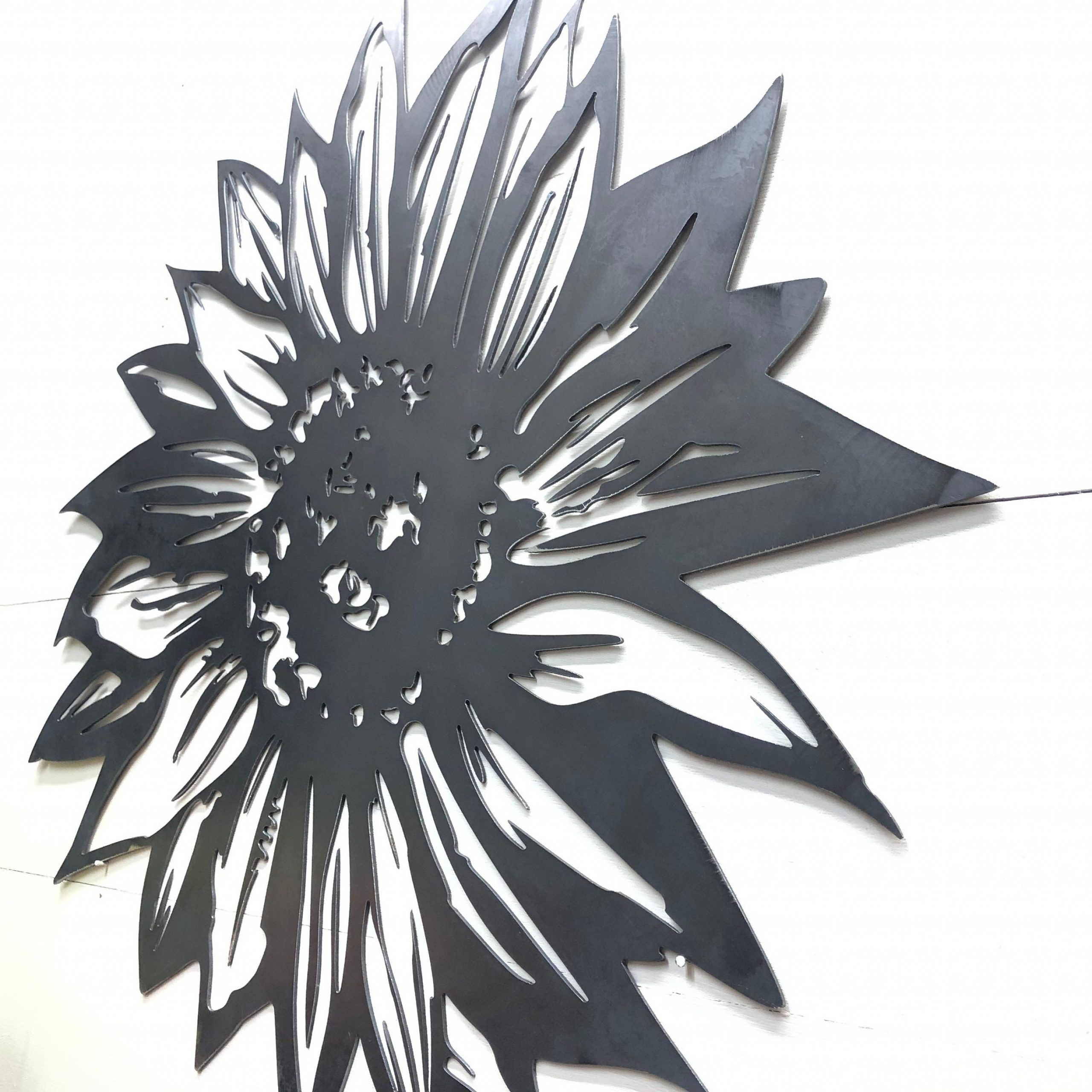 Rustic Industrial Sunflower Metal Wall Decor Pertaining To Industrial Metal Wall Art (View 8 of 15)