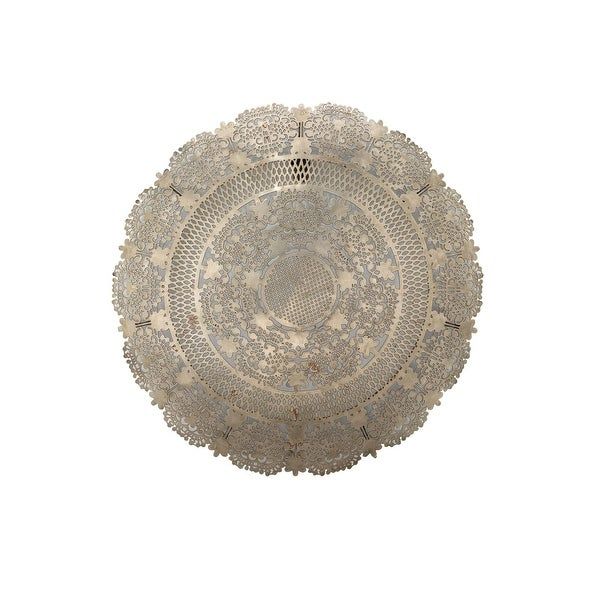 Shop 19" Silver Cirle Penelope Lace Wall Art Antique Medallion – N/A With Penelope Wall Art (View 4 of 15)