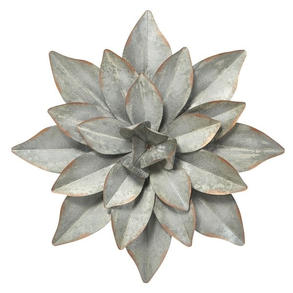 Shop Phenomenal Metal Flower Wall Decor, Silver – On Sale – Free Throughout Silver Flower Wall Art (View 15 of 15)