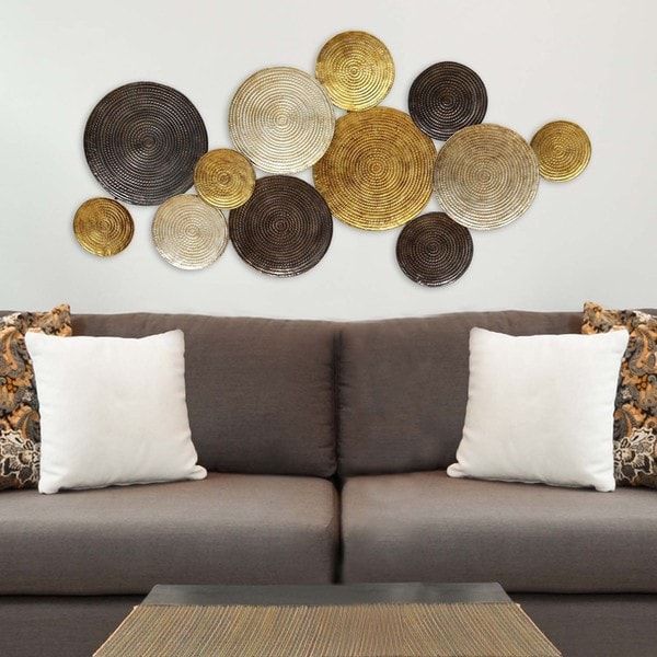 Shop Stratton Home Decor Multi Circles Wall Decor – Overstock – 11112812 With Regard To Mmulti Color Metal Wall Art (View 3 of 15)