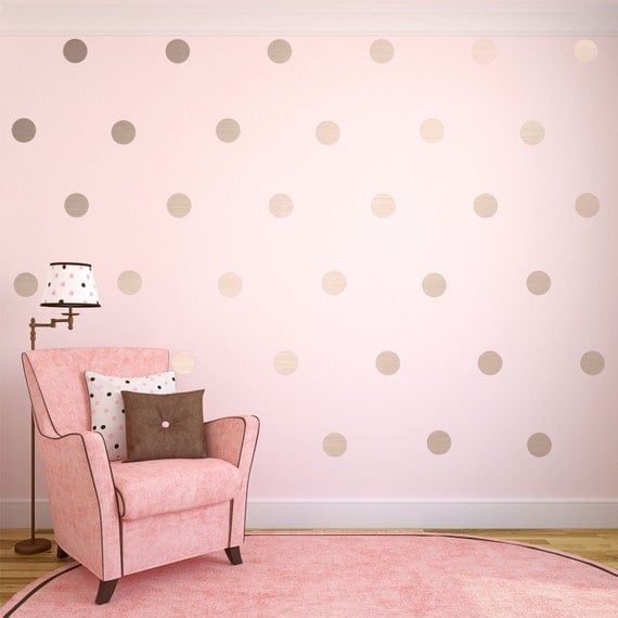 Silver Wall Decals Silver Polka Dots Wall Decor Silver Within Open Dotswall Art (View 5 of 15)