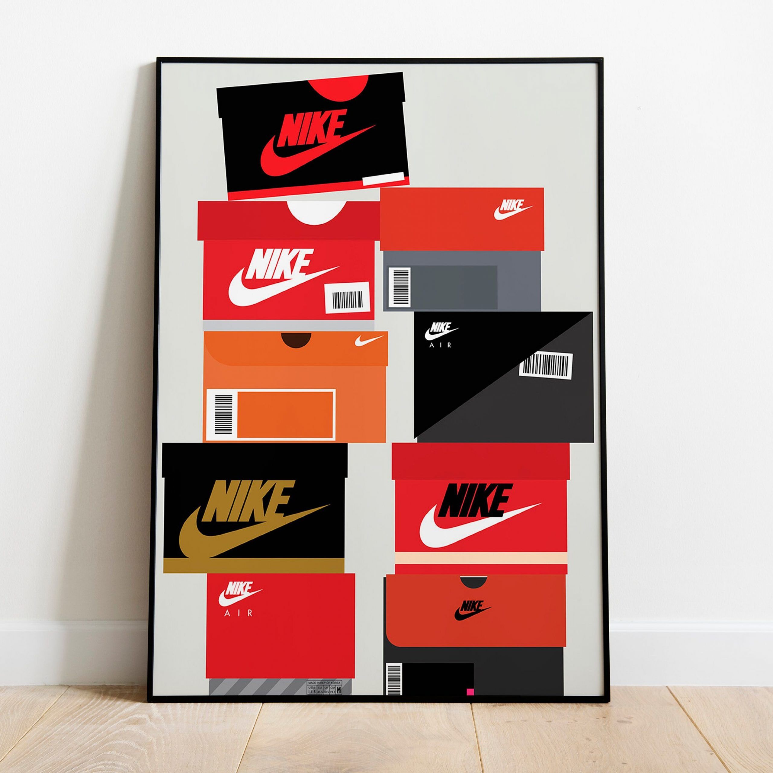Sneaker Box Wall Art Poster Nike Sneakerhead Decor | Etsy With Regard To Box Wall Art (View 5 of 15)