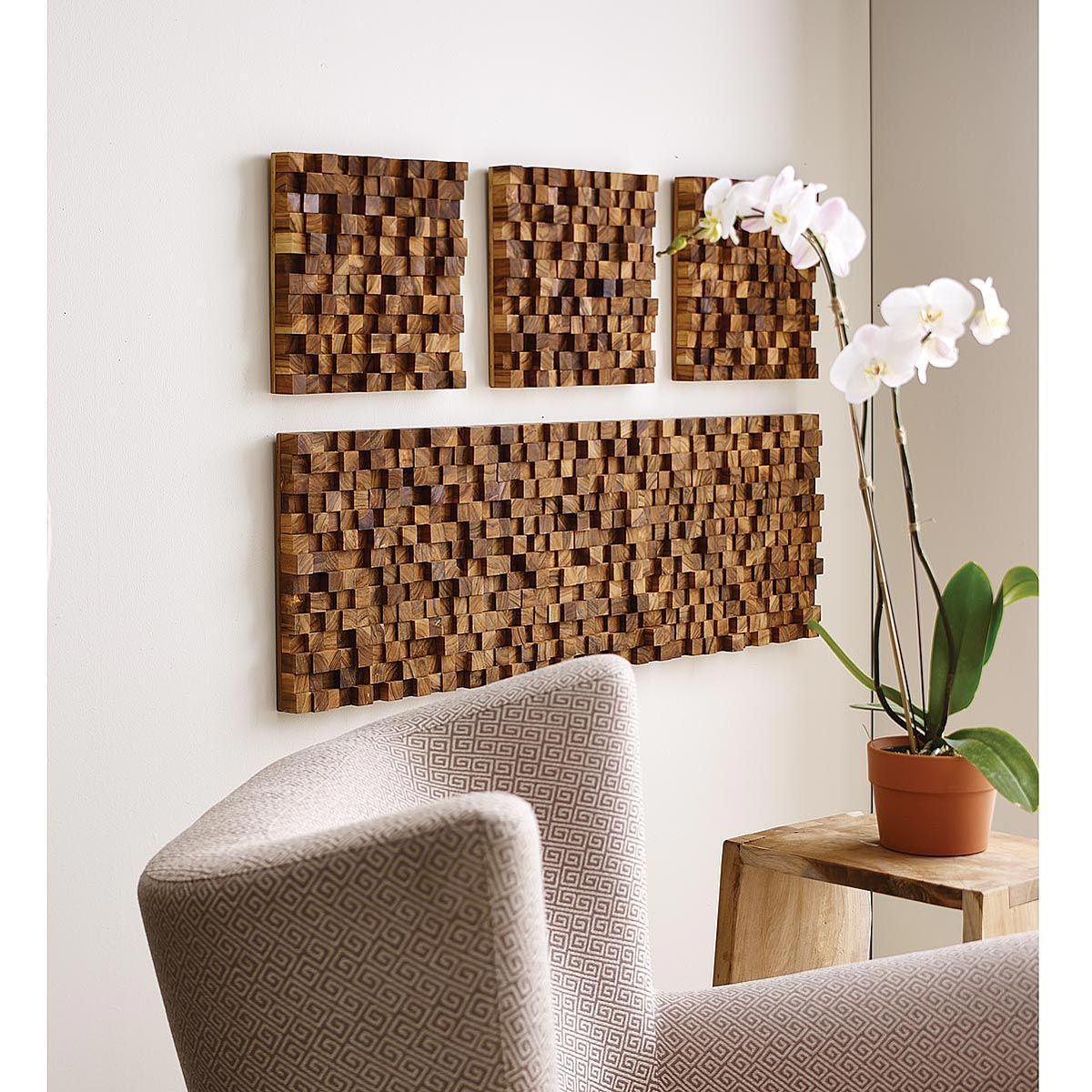 Square Takara Wall Art | Teak Wood, 3d Art | Uncommongoods Throughout Square Wall Art (View 2 of 15)