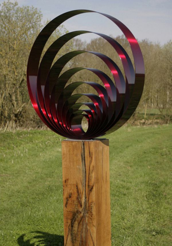 Stainless Steel & Oak #sculpture#sculptor Thomas Joynes Titled Pertaining To Stainless Steel Metal Wall Sculptures (View 7 of 15)