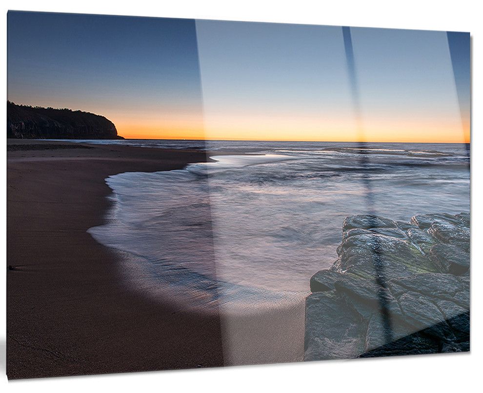 "Sunrise At Sydney Over Sea" Glossy Metal Wall Art – Beach Style Within Sunrise Metal Wall Art (View 2 of 15)