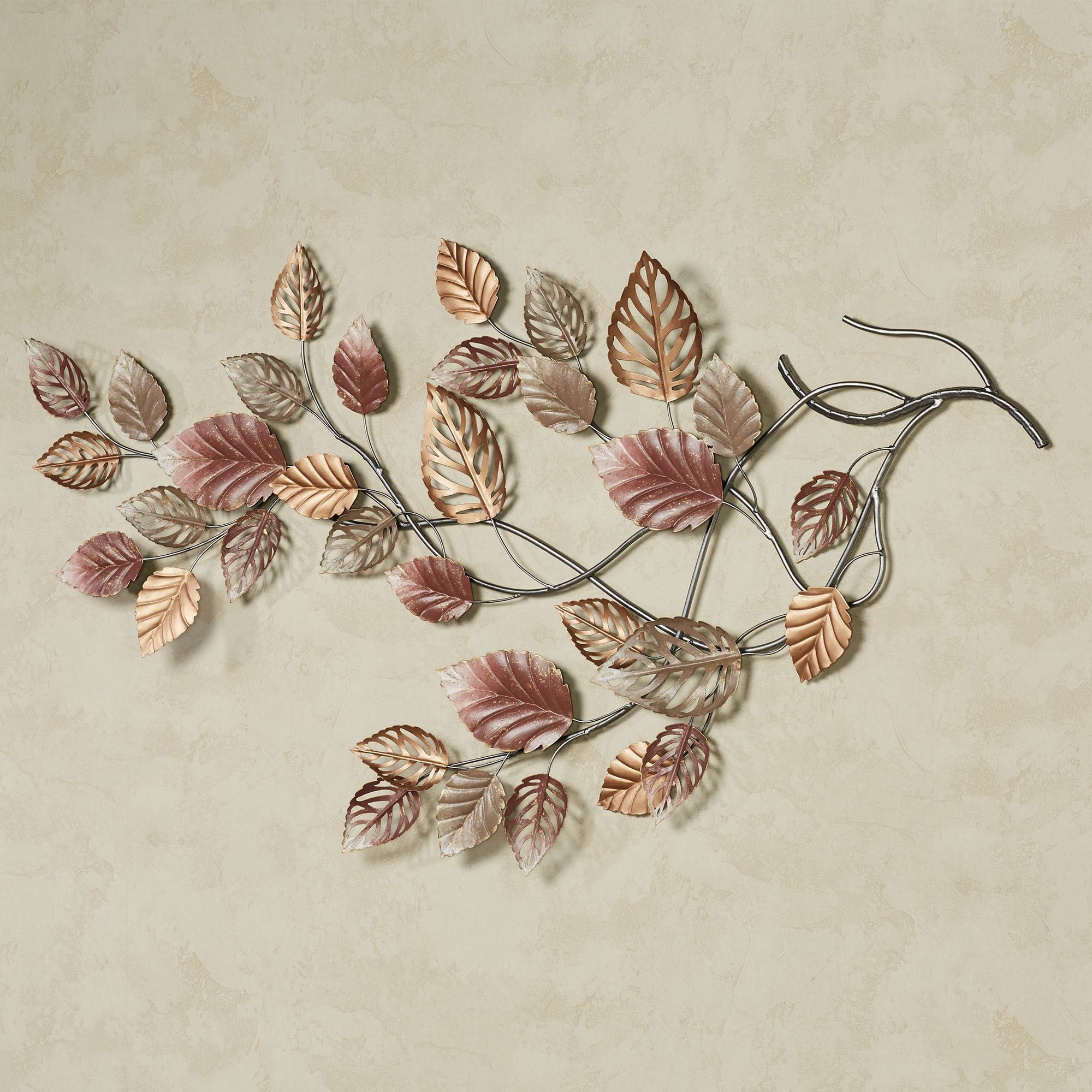 Swaying Leaves Metal Wall Art Intended For Leaf Metal Wall Art (View 4 of 15)