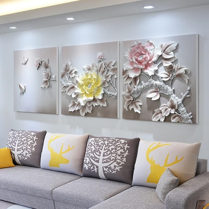Three Dimensional Relief Wall Hanging Painting – Luxury Decoration In Dimensional Wall Art (View 3 of 15)
