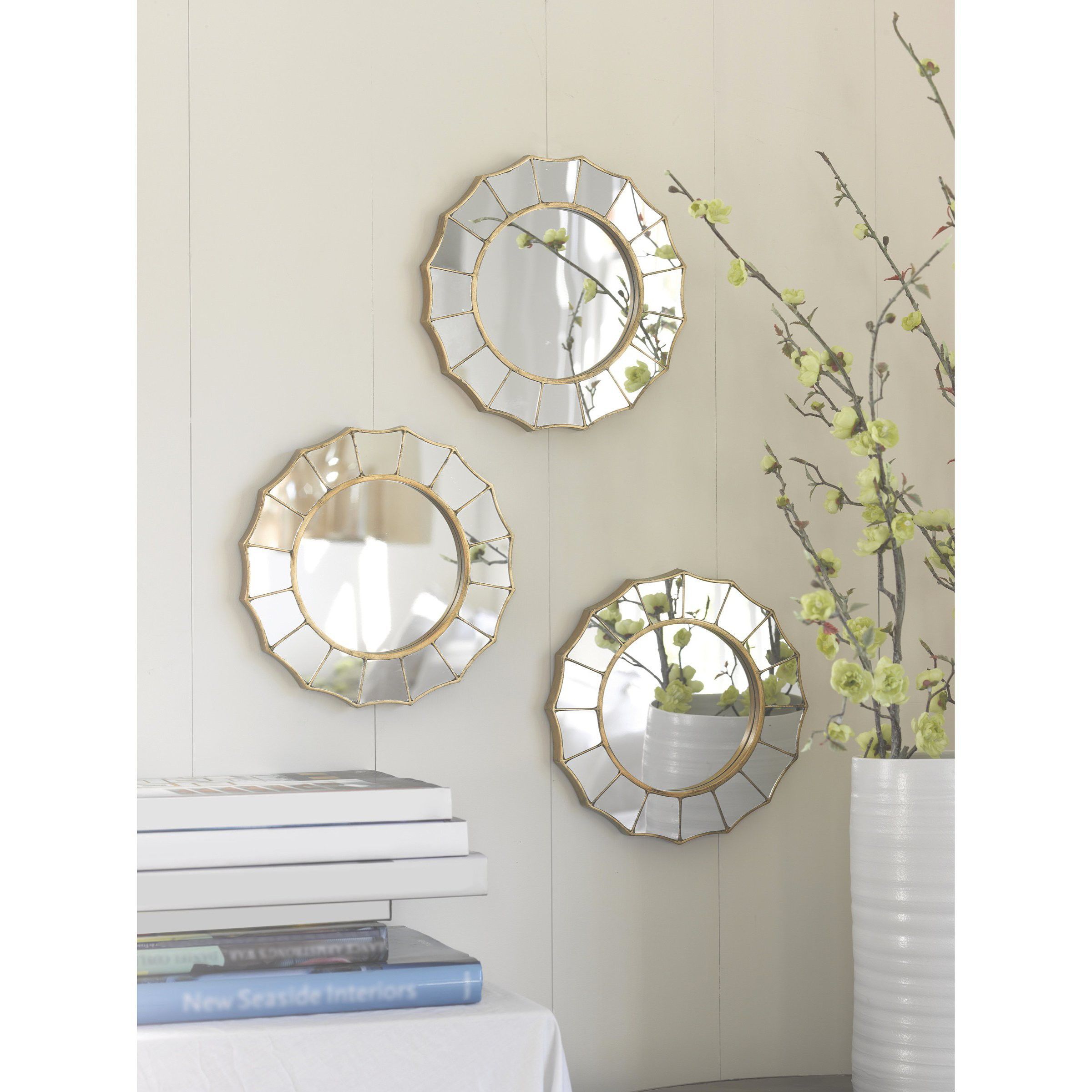 Threshold™ Starburst Mirror – 3 Pieces | Sunburst Mirror, Target Wall For Sunburst Mirrored Wall Art (View 15 of 15)