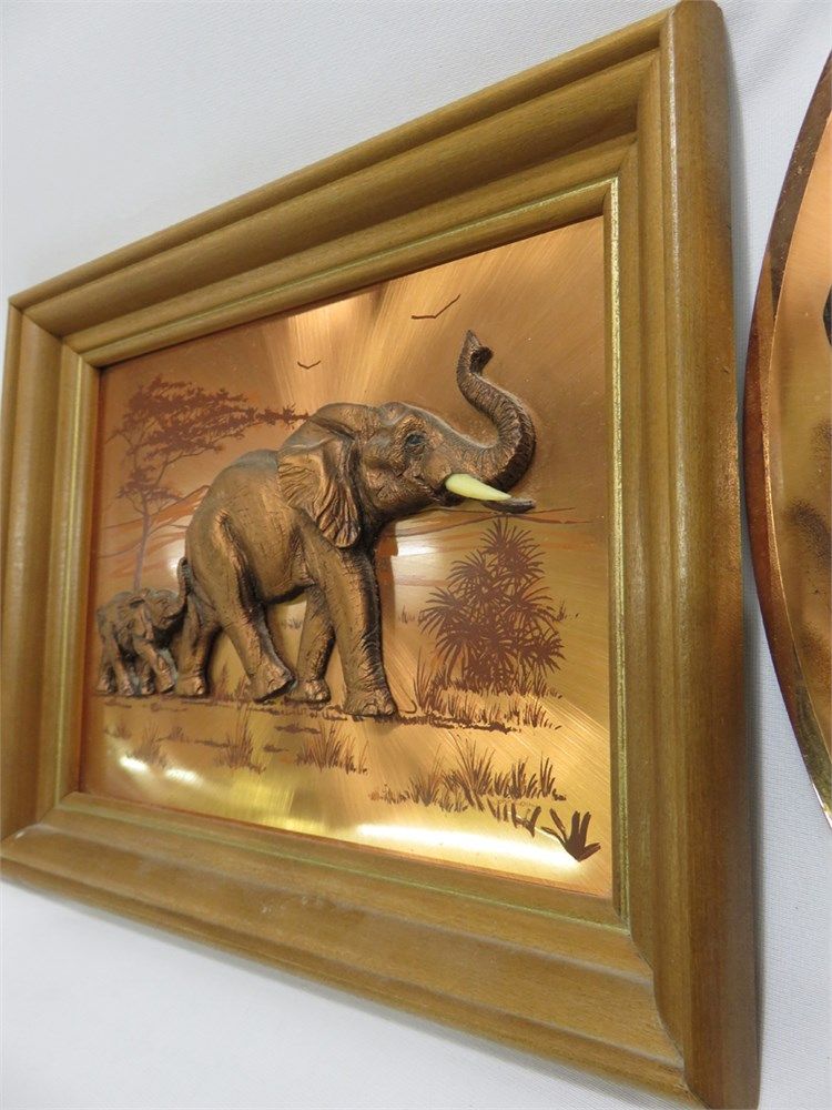 Transitional Design Online Auctions – 3 Dimensional Copper Elephant In 3 Dimensional Wall Art (View 4 of 15)