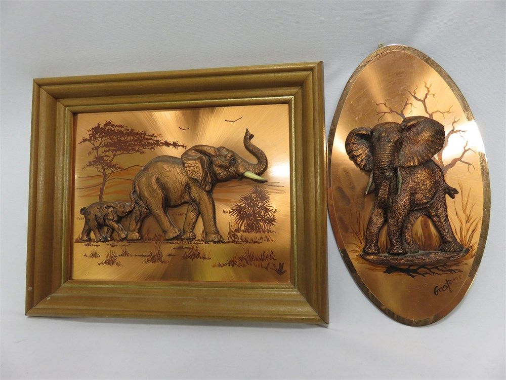 Transitional Design Online Auctions – 3 Dimensional Copper Elephant Regarding 3 Dimensional Wall Art (View 2 of 15)