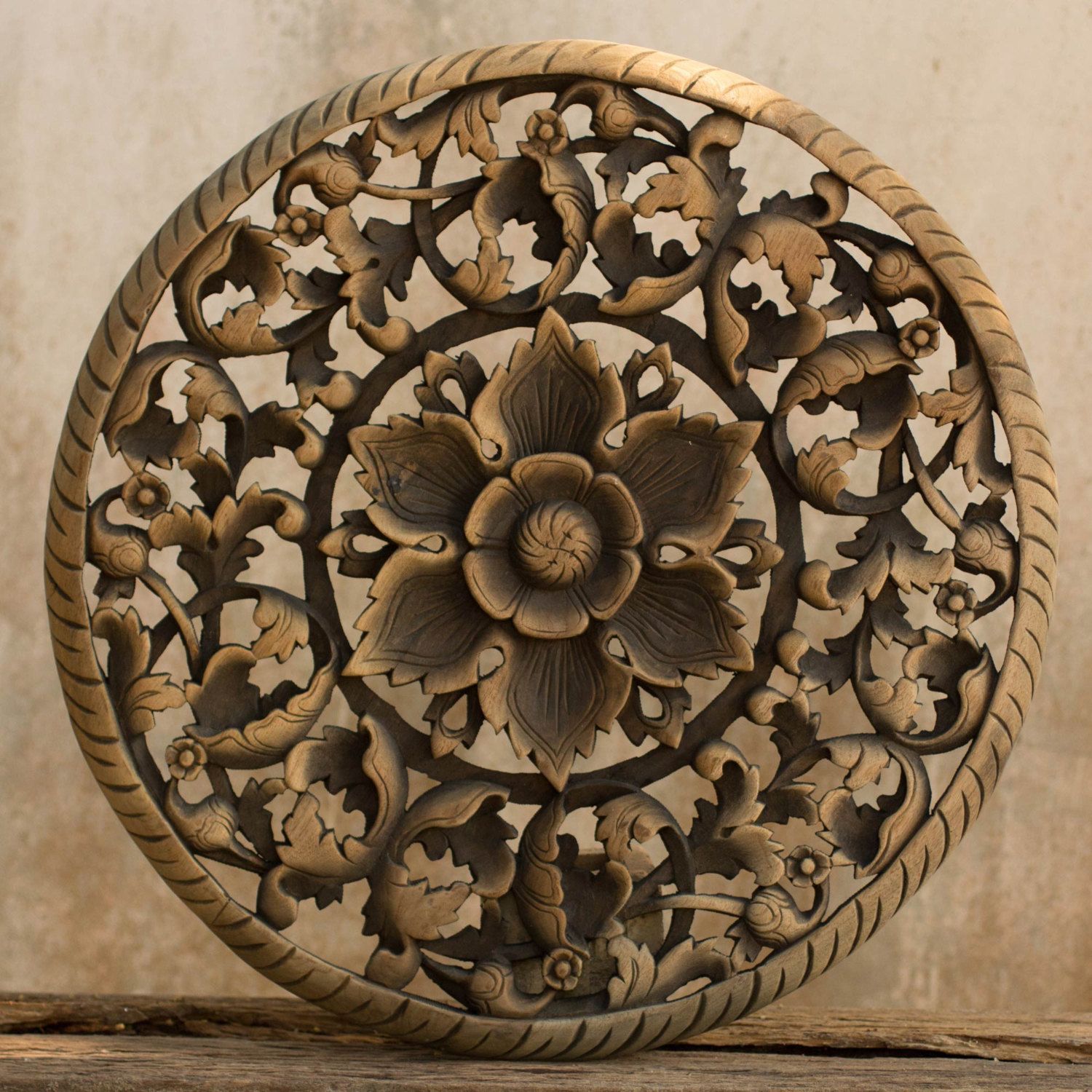 Tree Dimensional Floral Wooden Wall Hanging With Branches Wood Wall Art (View 8 of 15)