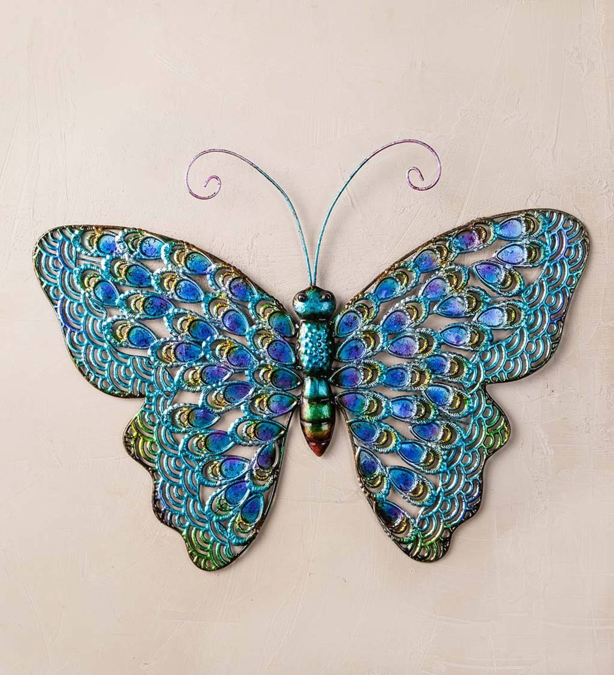 Try This Iridescent Metal Butterfly Wall Art To Brighten Any Space (View 4 of 15)