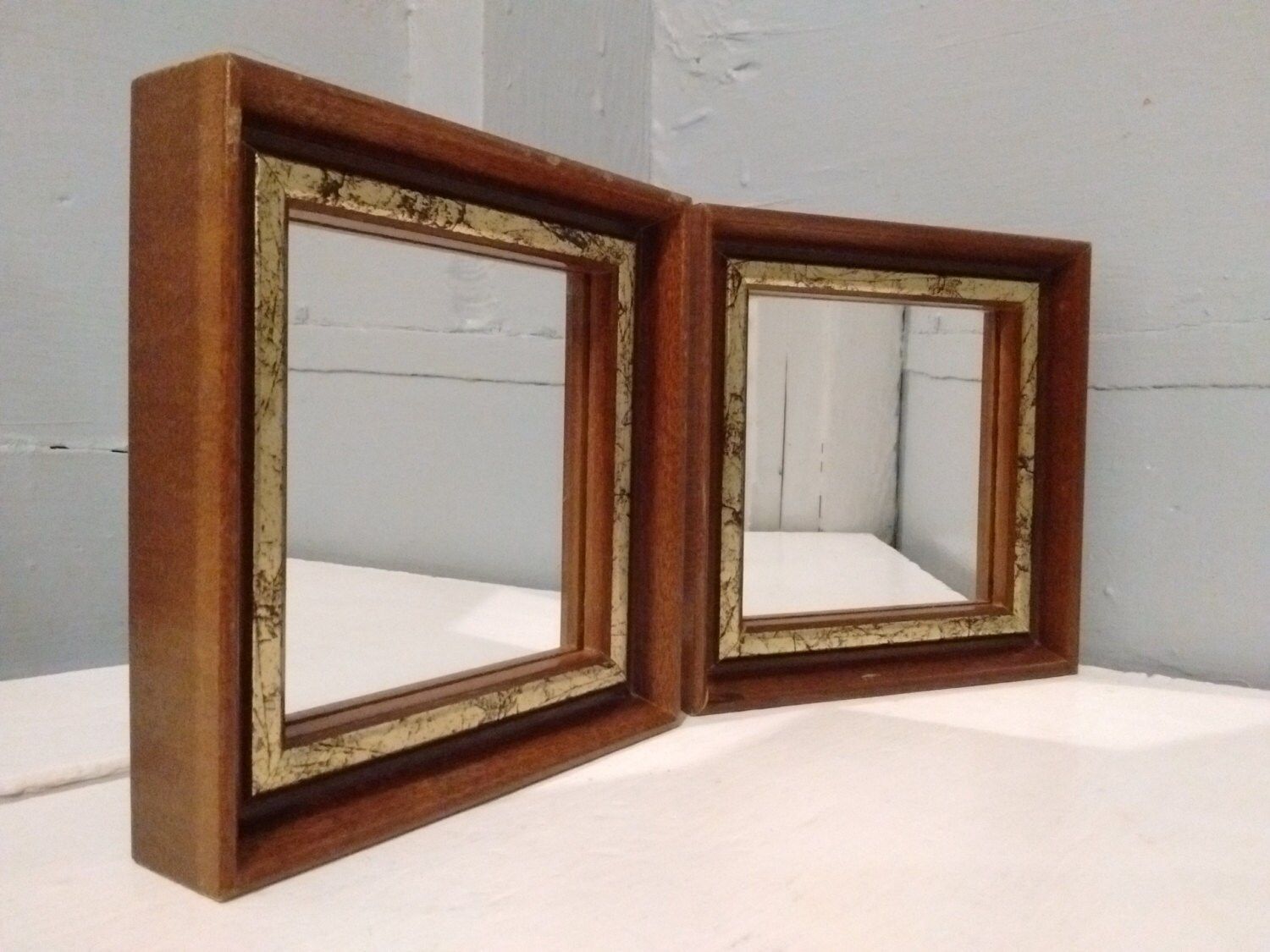 Two, Darling, Square, Accent, Wall Mirrors, Mirror, Square, Framed With Antique Square Wall Art (View 8 of 15)