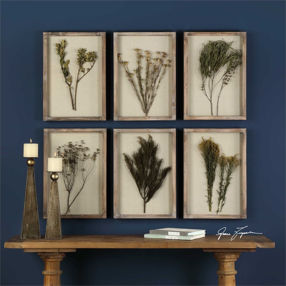 Uttermost – Spring Harvest, S/6 | Wooden Shadow Box, Wall Sculptures With Shadows Wall Art (View 4 of 15)