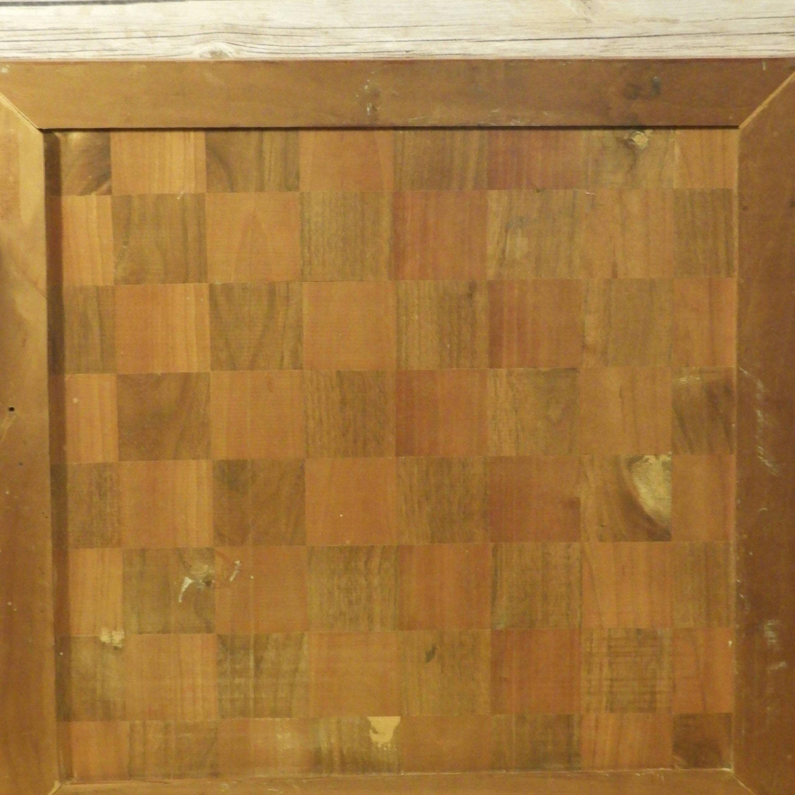 Vintage Wooden Checkerboard, Game Room Wall Decor, Wood Squares In Antique Square Wall Art (View 6 of 15)