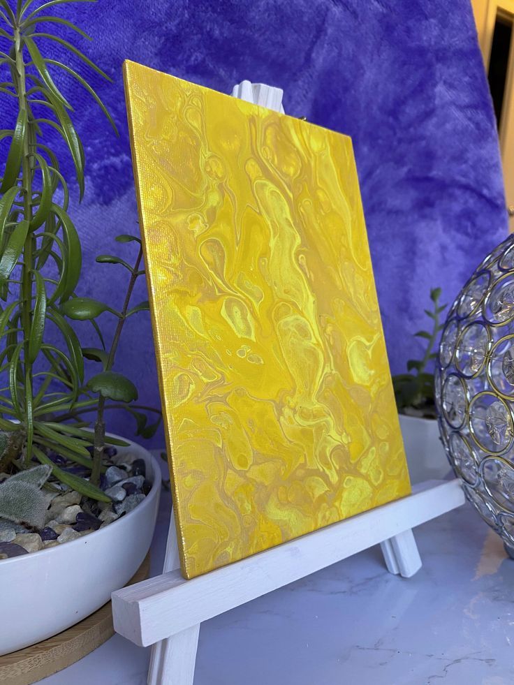 Wall Art Paintings – Fluid Art – Sapidus Crafts – Liquid Gold – Yellow Inside Fluid Wall Art (View 14 of 15)