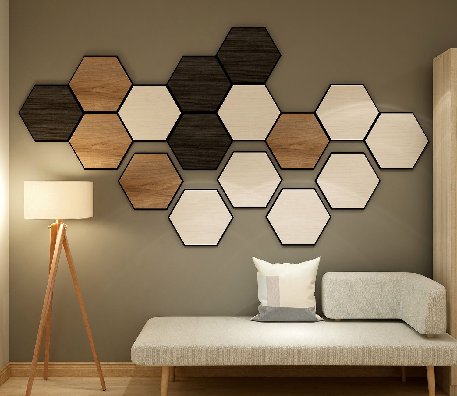Wall Decorative Hexagon Wall Panel (4Pcs Per Box) – Crownlivin Throughout Filigree Screen Wall Art (View 11 of 15)