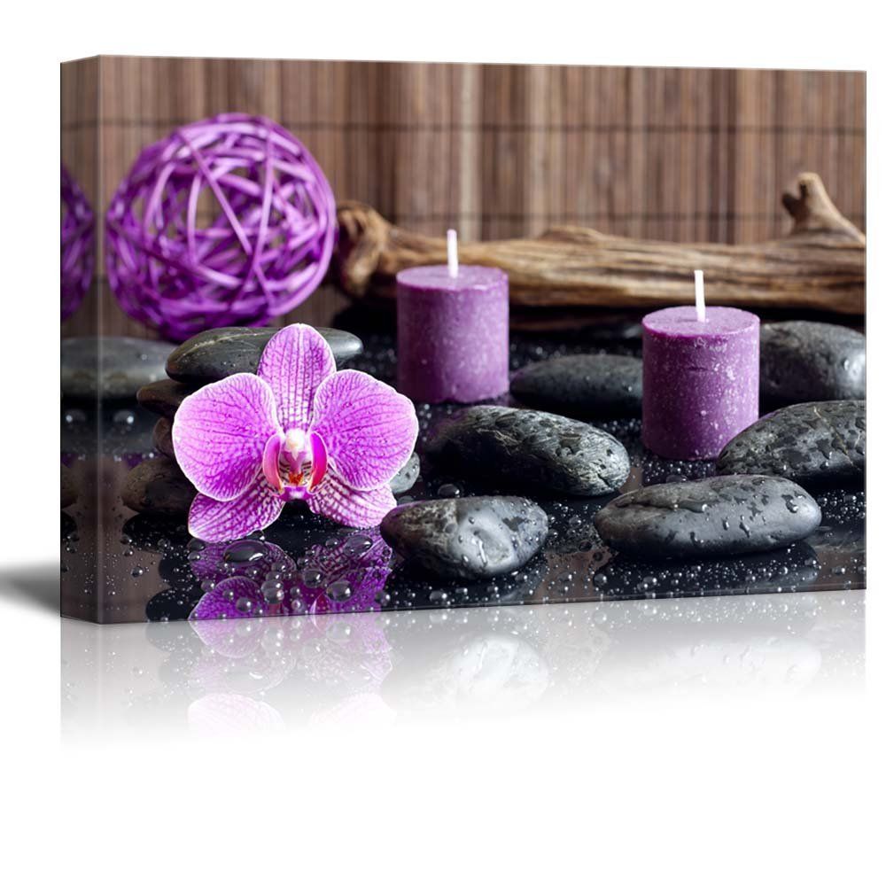 Wall26 Canvas Prints Wall Art – Zen Stones With Purple Orchid And Inside Stones Wall Art (View 15 of 15)