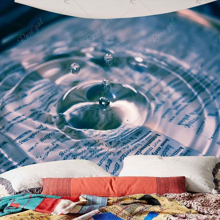Waterproof Water Drop Pattern Wall Decoration Tapestry | Wall Patterns Inside Droplet Wall Art (View 12 of 15)