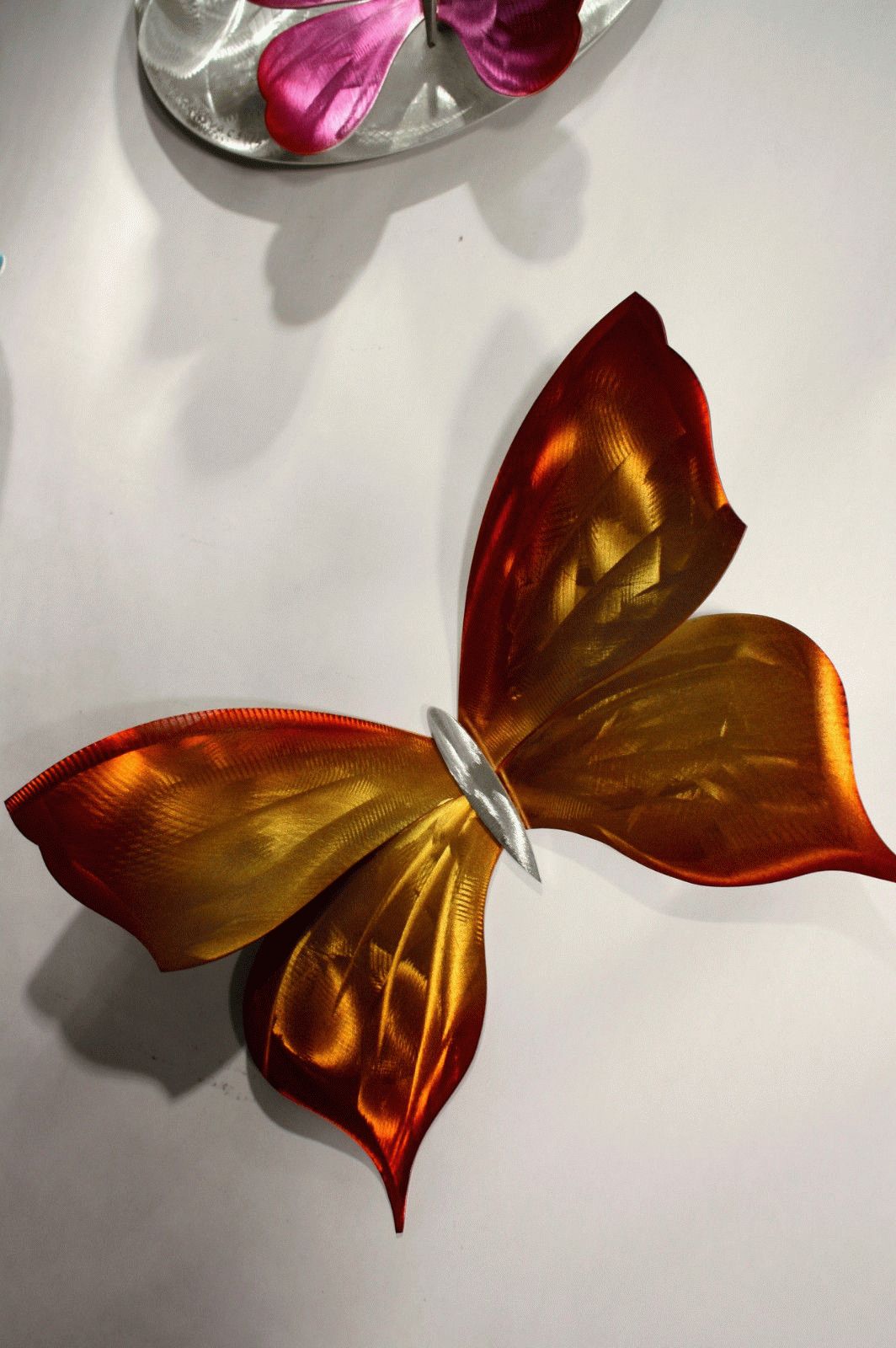 Wilmos Kovacs – Abstract Metal Sculpture Rainbow Butterfly Wall Art With Regard To Butterfly Metal Wall Art (View 7 of 15)