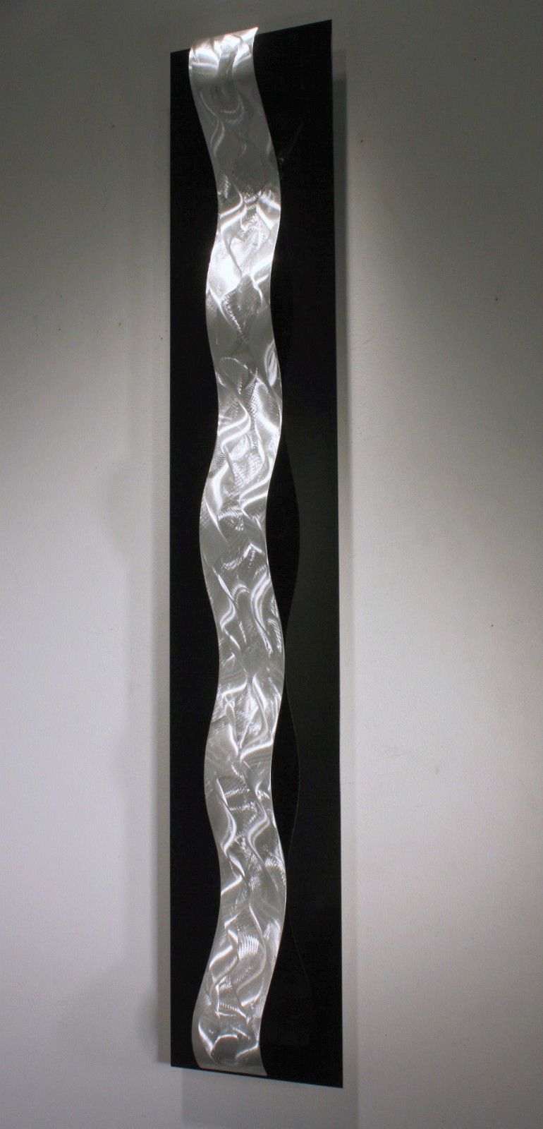 Wilmos Kovacs – Black And Silver Metal Wall Art 3d Home Decor Sculpture Inside Antique Silver Metal Wall Art Sculptures (View 12 of 15)