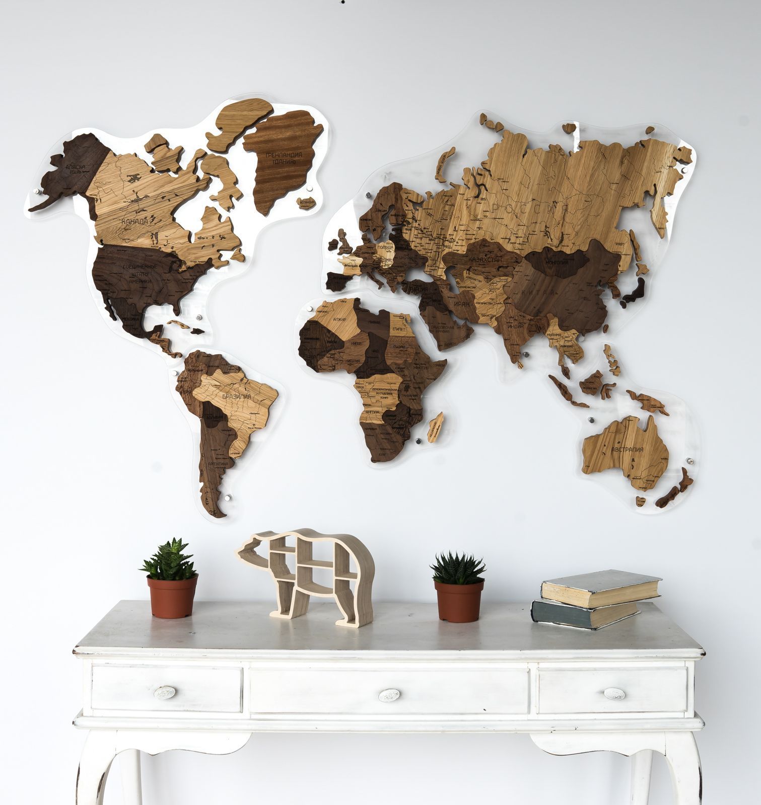 Wooden World Map For Wall Decorgadenmap | Wall Decor, Globe Decor With Regard To Globe Wall Art (View 3 of 15)