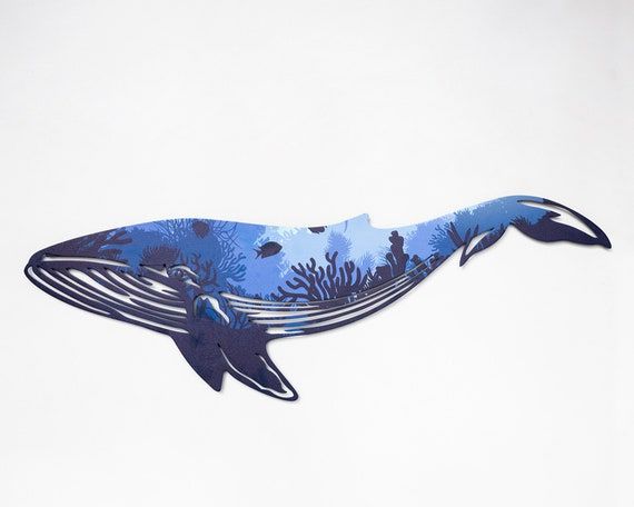 37 Metal Whale Wall Art Nautical Wall Decor Bathroom – Etsy Italia Throughout Whale Wall Art (View 1 of 15)