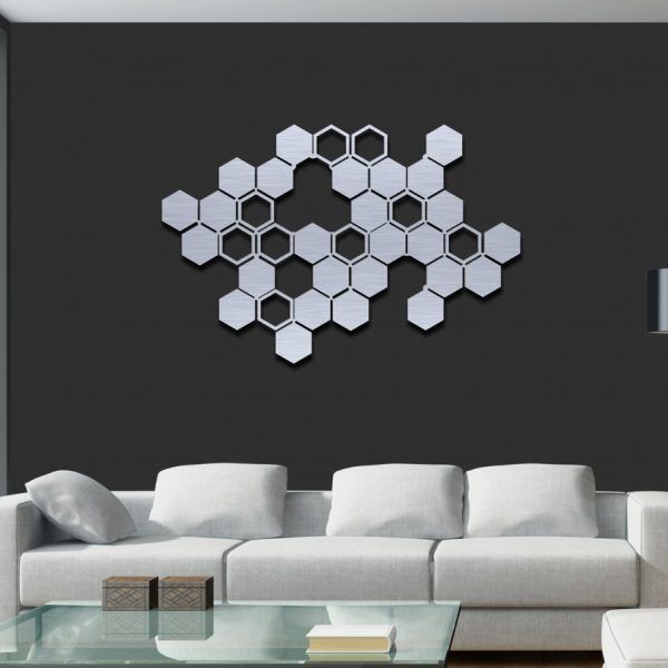 Abstract Hexagon Metal Wall Art Sculpture For Interior & Exterior –  Mastercut Inside Hexagons Wall Art (View 13 of 15)