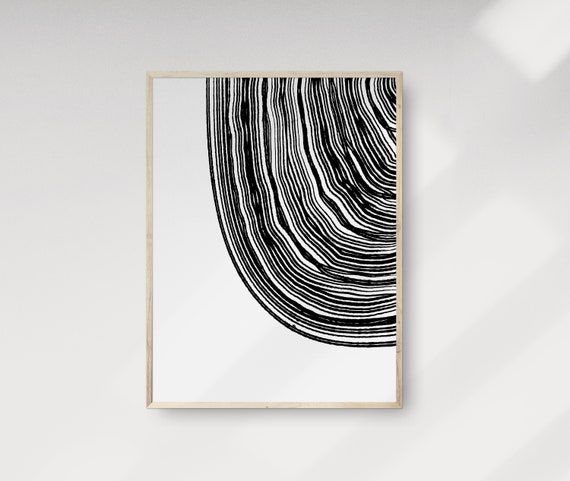 Abstract Line Art Minimalist Line Drawing Boho Wall Art – Etsy With Line Abstract Wall Art (View 7 of 15)