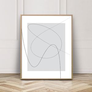 Abstract Lines Print Fine Line Poster Large Size Wall Art – Etsy Italia With Regard To Lines Wall Art (View 6 of 15)