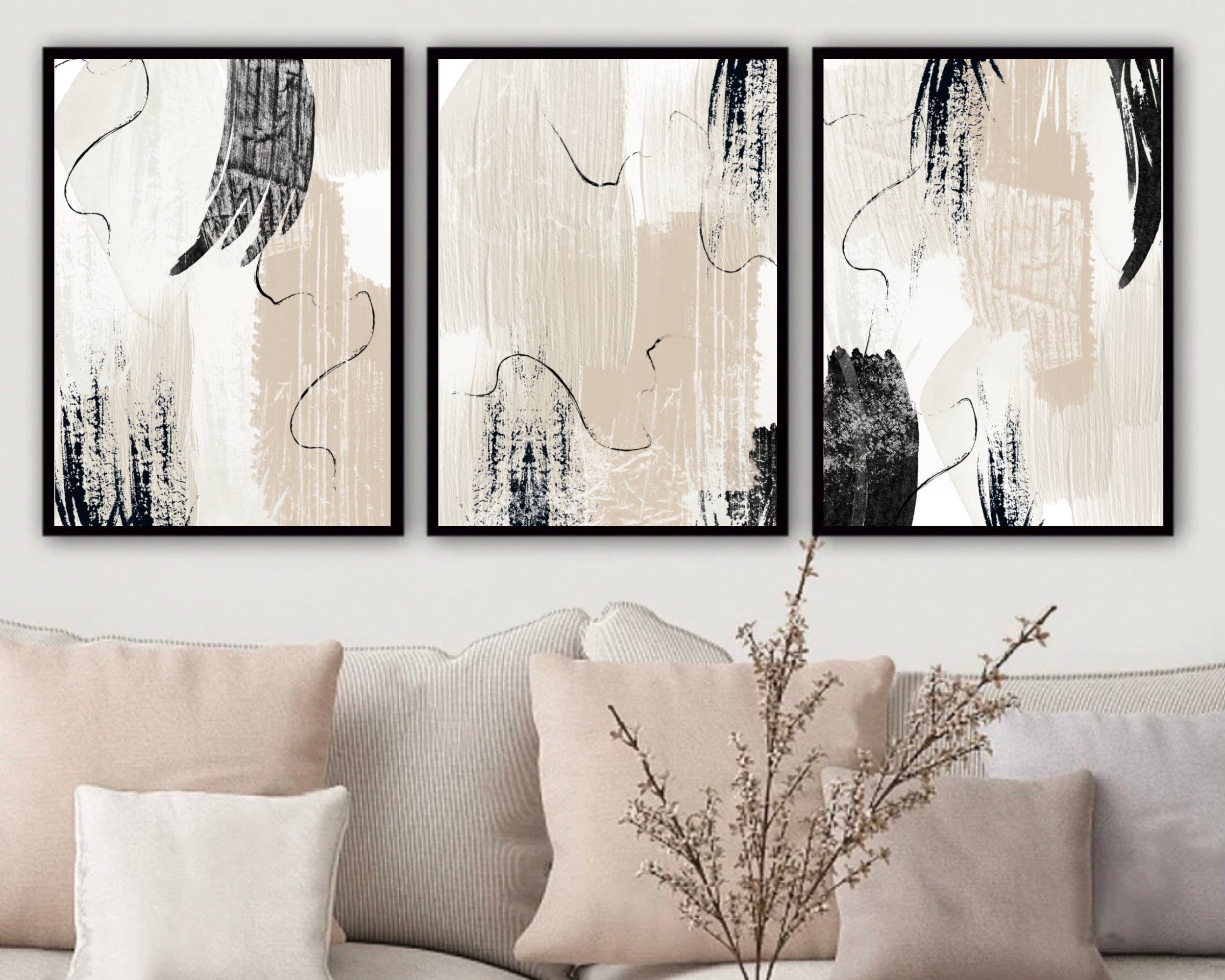 Abstract Wall Art Neutral Printable Wall Art Beige And Cream – Etsy Inside Cream Wall Art (View 14 of 15)
