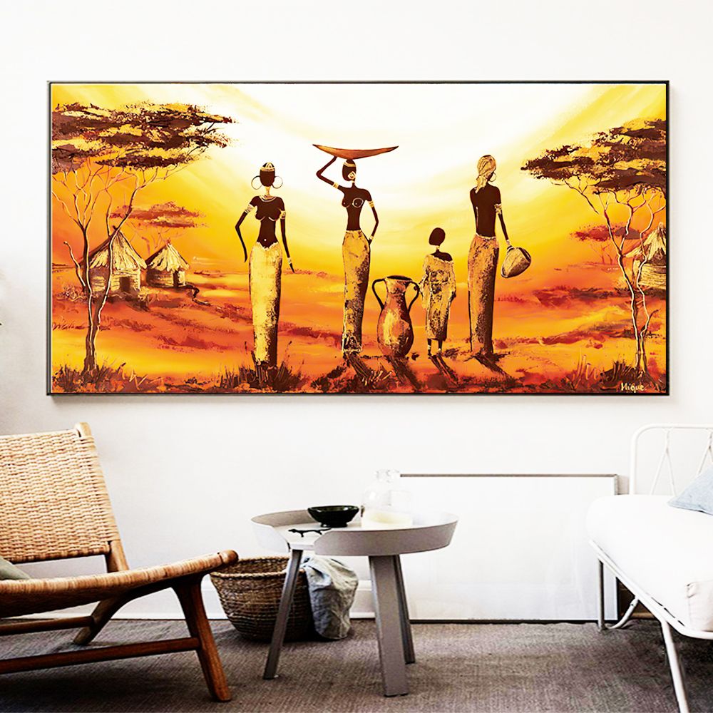 African Women Wall Art For Living Room Grassland Bed Room Wall Art African  Tribe Wall Paintings For Home Decoration – Buy Bedroom Wall Art Wall Art  For Living Room Wall Paintings African For Female Wall Art (View 11 of 15)