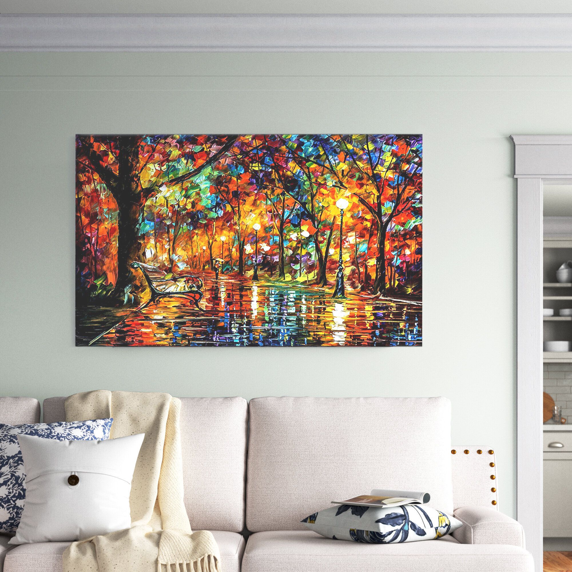 Andover Mills™ Colorful Nightleonid Afremov – Wrapped Canvas Print &  Reviews | Wayfair Pertaining To Night Wall Art (View 12 of 15)