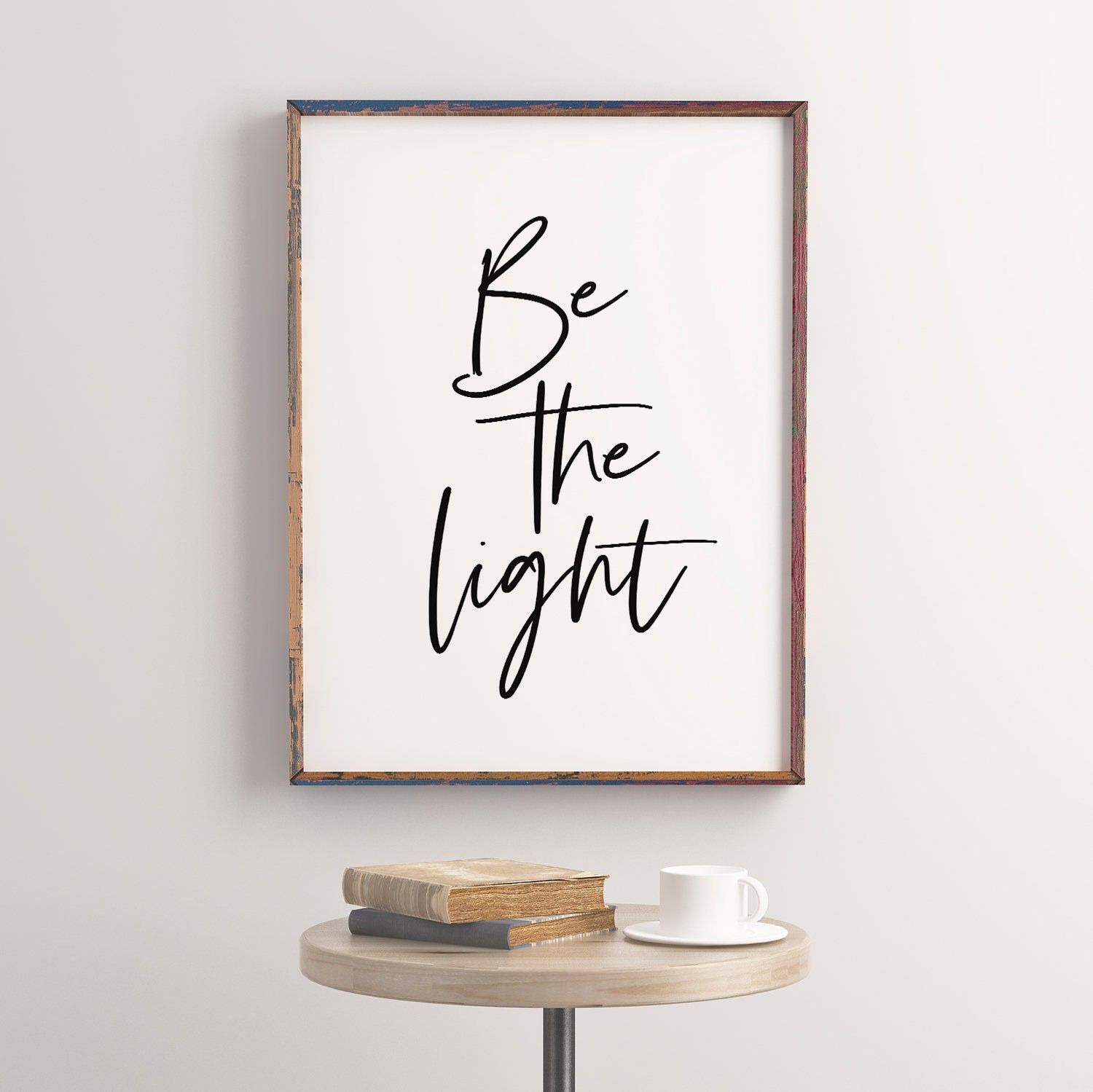 Be The Light Motivational Quotes Quote Wall Art – Etsy In Motivational Quote Wall Art (View 6 of 15)