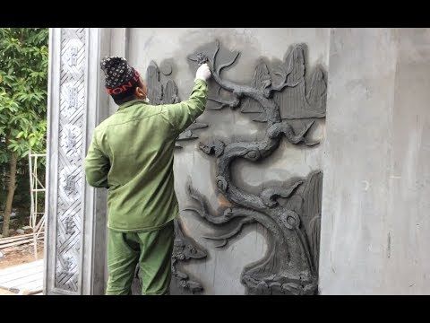 Beautiful Art Rendering Sand And Cement On Wall Concrete – Amazing Building  Construction – Youtube With Regard To Concrete Wall Art (View 10 of 15)