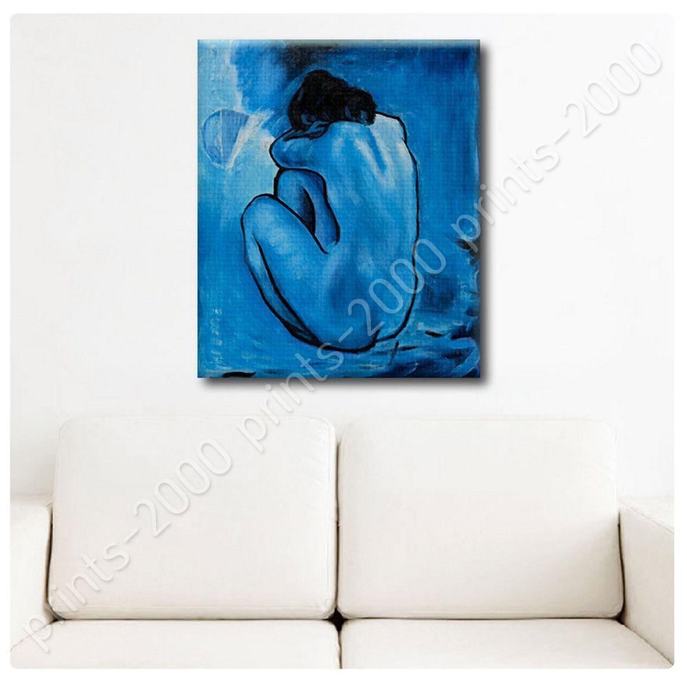 Blue Nude Da Pablo Picasso | Poster O Adesivo Muro Decalcomania | Wall Art  Hd Decor | Ebay With Blue Nude Wall Art (View 6 of 15)