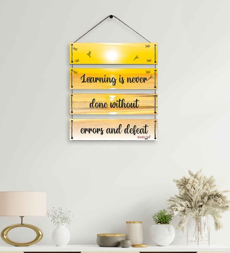 Buy Motivational Quotes Multicolour Mdf Wall Hangingrandom Online –  Wooden Wall Art – Wall Art – Home Decor – Pepperfry Product For Motivational Quote Wall Art (View 7 of 15)
