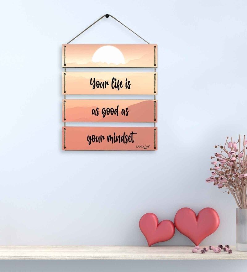 Buy Motivational Quotes Multicolour Mdf Wall Hangingrandom Online –  Wooden Wall Art – Wall Art – Home Decor – Pepperfry Product Within Motivational Quote Wall Art (View 1 of 15)