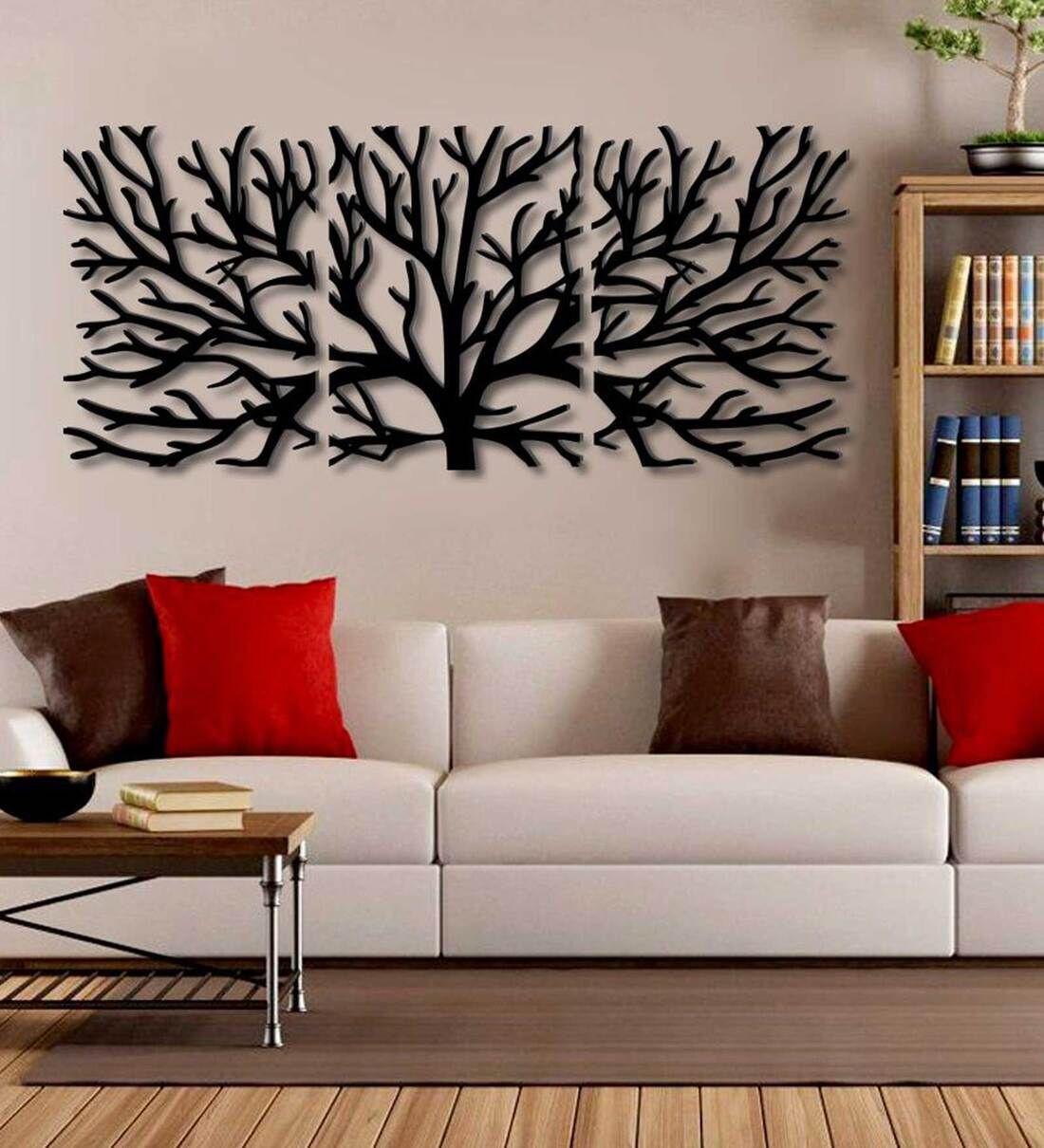 Buy Tree Design In Black Wooden Wall Hangingswallmantra Online – Wooden  Wall Art – Wall Art – Home Decor – Pepperfry Product Inside Black Wood Wall Art (View 7 of 15)