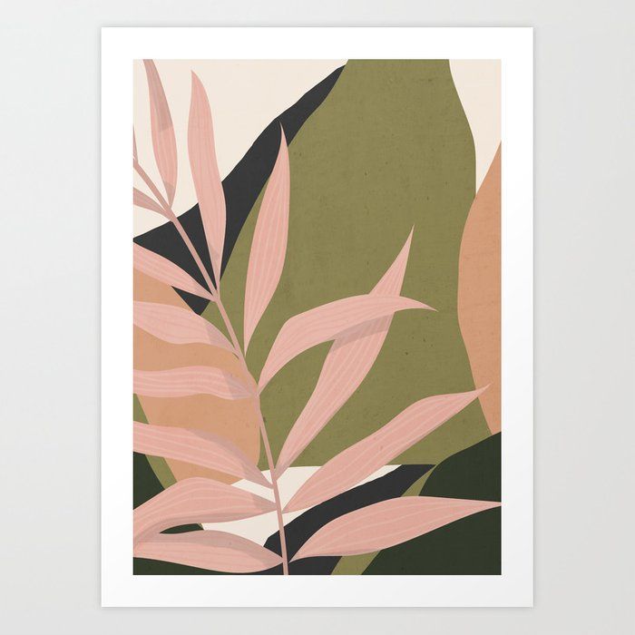 Buy Tropical Leaf  Abstract Art 2 Art Printthindesign. Worldwide  Shipping Available At Society (View 10 of 15)