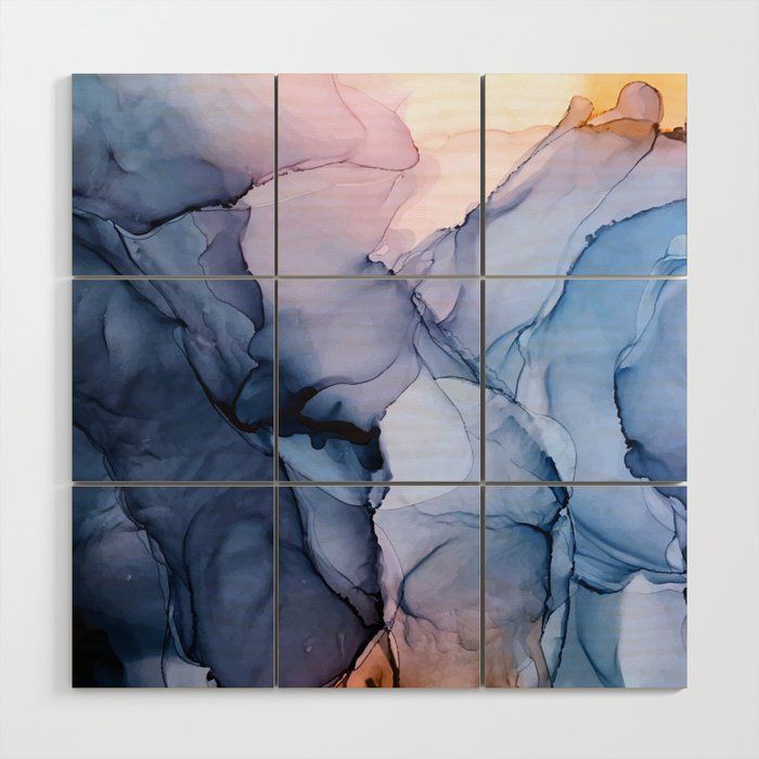 Captivating 1 – Alcohol Ink Painting Wood Wall Artelizabeth Karlson Art  | Society6 In Ink Art Wall Art (View 2 of 15)