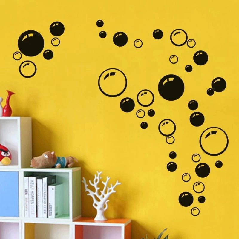 Creative Color Bubble Wall Sticker Kids Room Bathroom Glass Window  Background Decoration Art Decals Stickers Mural Wallpaper – Wall Stickers –  Aliexpress With Regard To Bubble Wall Art (View 4 of 15)