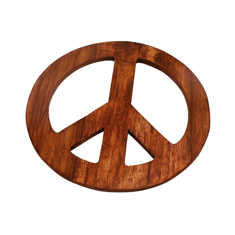 Custom Circular Brown Wooden Wall Art Bohemian Wall Hanging Decor Round Wood  Peace Sign – Buy Vintage Style Round Peace Sign Decor Wood For Living  Room,unique Home Wall Office Decoration Sign,rustic Vintage Pertaining To Peace Wood Wall Art (View 5 of 15)