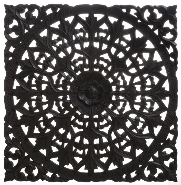Dark Brown Solaris Sixteen Wall Art – Traditional – Wall Accents – Hedgeapple | Houzz In Black Wood Wall Art (View 15 of 15)